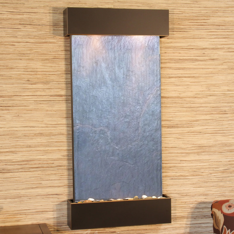 Adagio Fountains Whispering Creek Acrylic Wall Fountain with Light